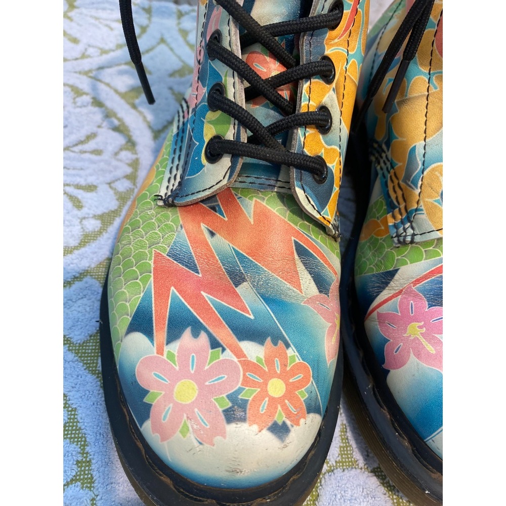 Doc Martens Psycho Tattoo 1460 Leather Boots Women's US 7 & UK 5 Rare Few Scuffs - Picture 3 of 16